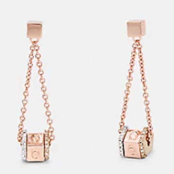 Coach Tricolor Drop Earrings - Picture 2 of 3